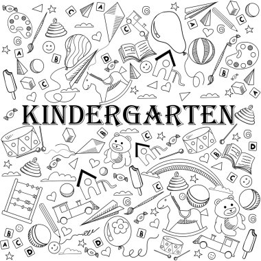 Anaokulu hat sanat tasarlamak vektör