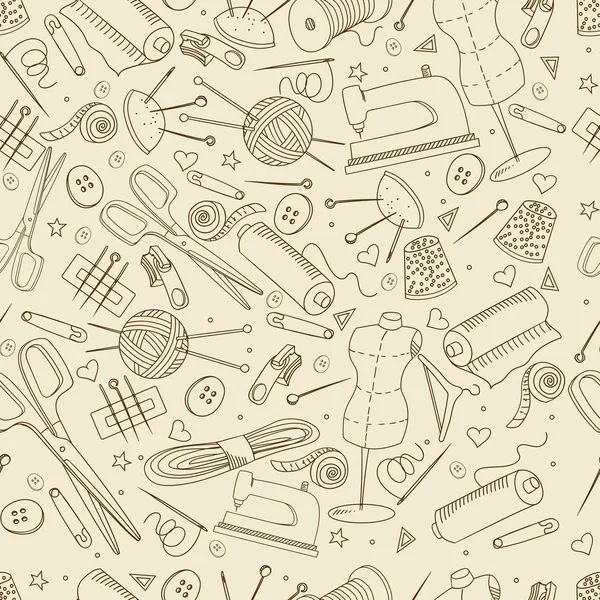 Dikiş aksesuarları sorunsuz retro vektör