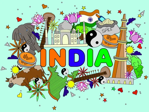 India vector illustration — Stock Vector