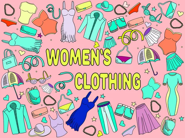 女性の服のベクトル イラスト — ストックベクタ