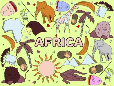 Afrika hat sanat vektör çizim