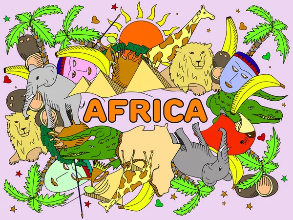 Векторная иллюстрация Африки — стоковый вектор