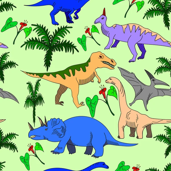 Dinosaurus saumaton vektori kuva — vektorikuva