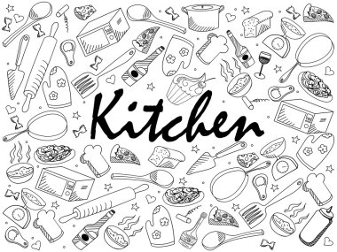Kitap vektör Illustration boyama mutfak