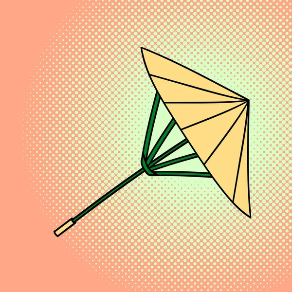 Ilustracja wektorowa pop-artu parasol bambusowy — Wektor stockowy