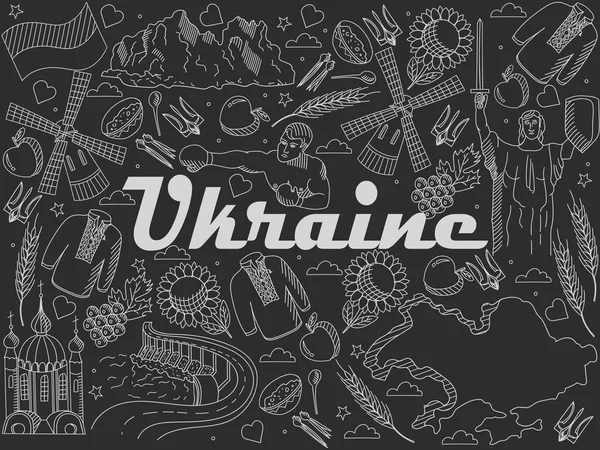 Ukrayna tebeşir vektör çizim