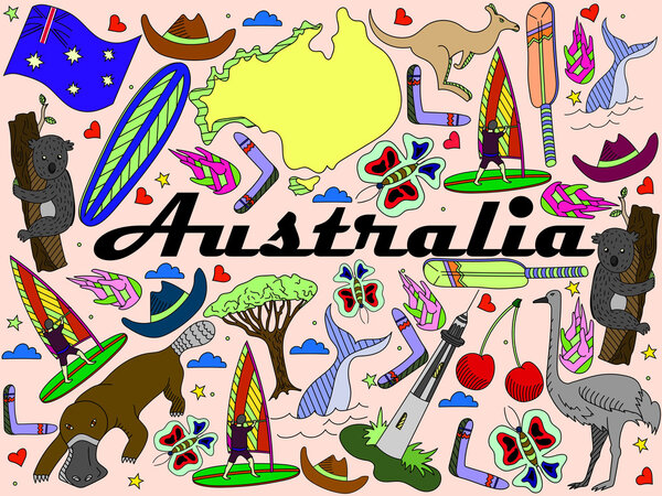 Австралийская векторная иллюстрация
