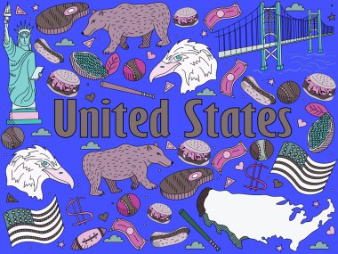 Amerika Birleşik Devletleri vektör çizim