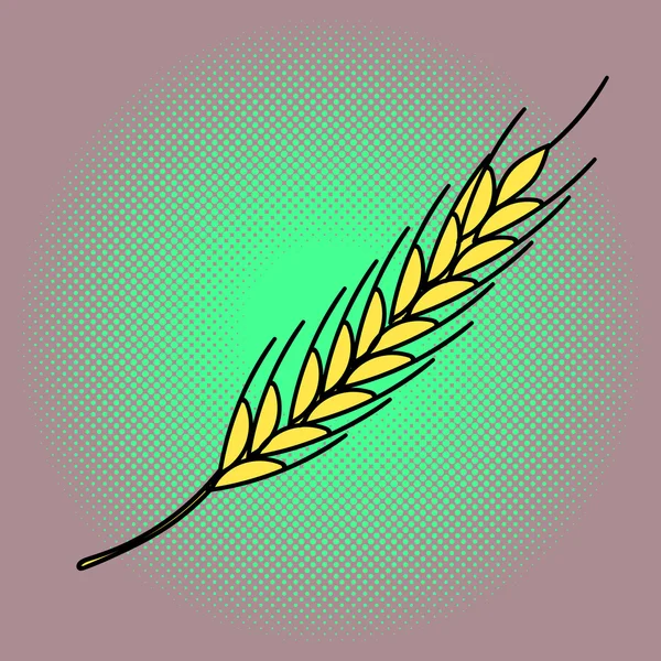 Wheat Pop art vector illustration — Stock Vector