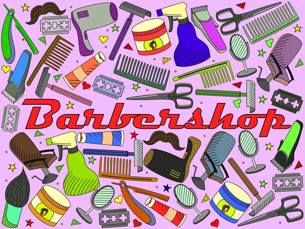 Barbershop vector illustration — Stock Vector