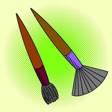 Fırça Pop sanat vektör