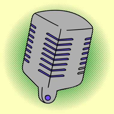 Mikrofon Pop sanat vektör