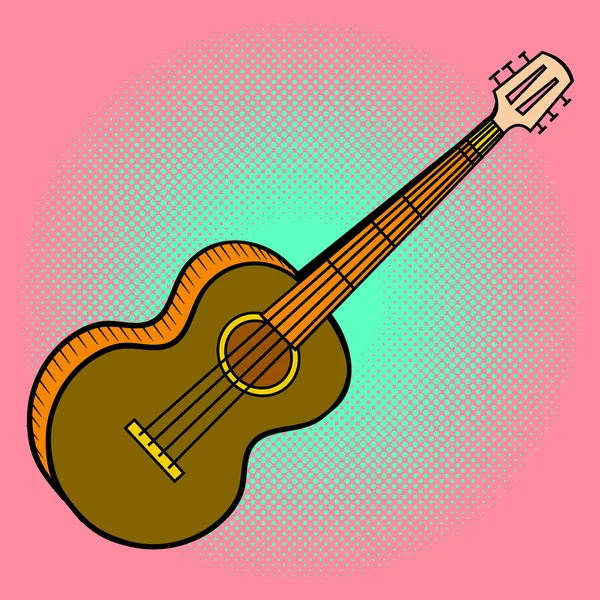 Guitarra Pop art vector — Archivo Imágenes Vectoriales