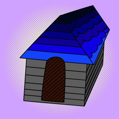 Köpekler pop sanat vektör için kulübeler