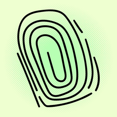 Parmak izi pop sanat vektör