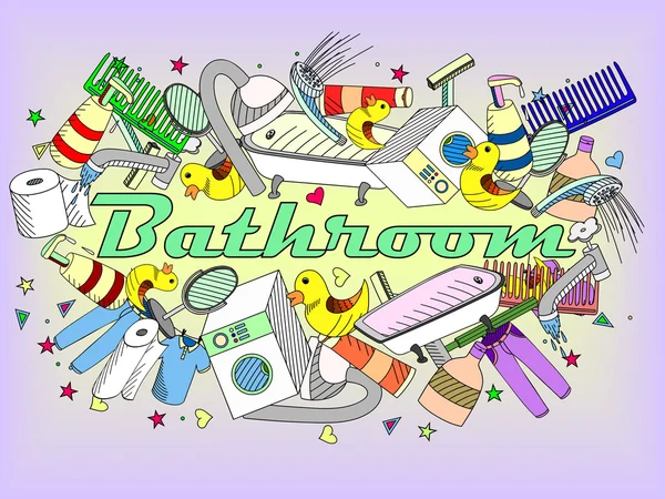 Illustration vectorielle salle de bains — Image vectorielle