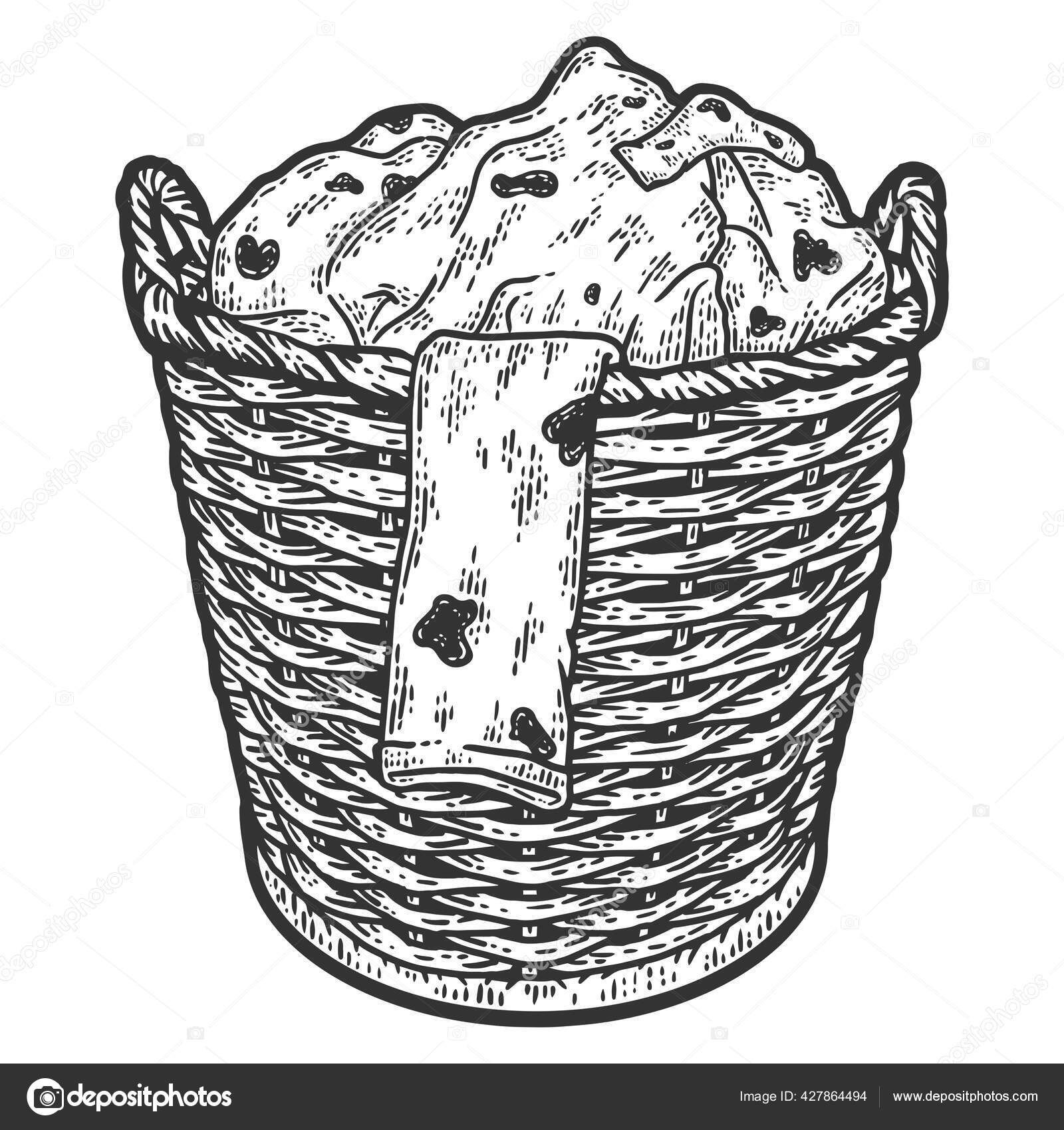 Basket Of Dirty Laundry Engraving Vector Illustration Sketch Scratch Board Imitation Stock Vector Image By C Toricheks16 Gmail Com