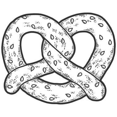 Kringle. Çizim tahtası taklidi. Siyah ve beyaz.