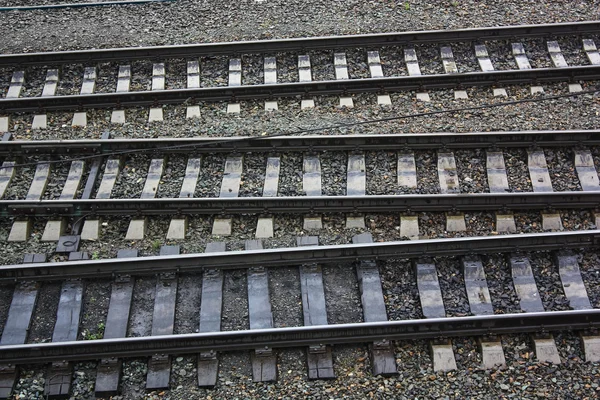 Parallella järnvägens, närbild — Stockfoto