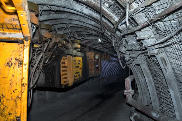 Modernes Kohlebergwerk unter Tage — Stockfoto