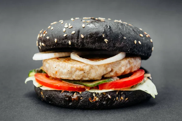 Hamburguesa Jugosa Con Relleno Queso Carne —  Fotos de Stock