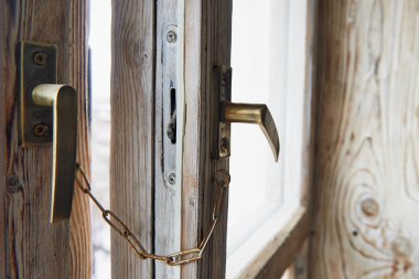 pencere yaprak Zincirli, antika ahşap kutu