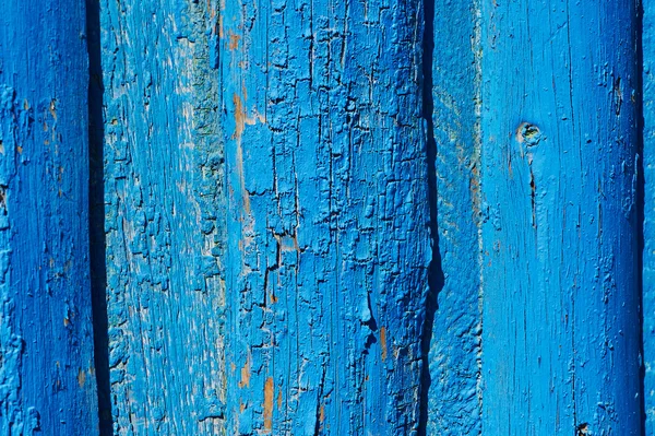 Envejecido envejecido azul puerta madera textura Mediterráneo fondo — Foto de Stock