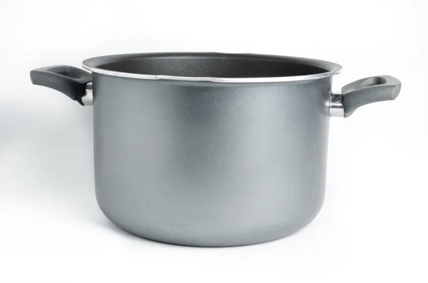 Boş gri coocking pot — Stok fotoğraf