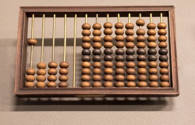 eski ahşap abacus izole
