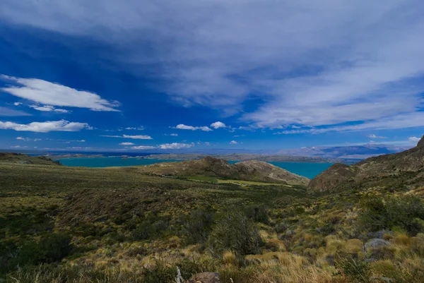 Görünümü güzel Lago Bueno Aires, Patagonya Şili