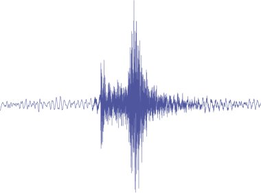 A blue isolated earthquake graph  from a big earthquake without  clipart