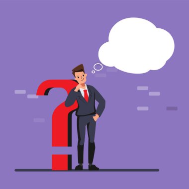 Soru konsepti çizim vektörü.