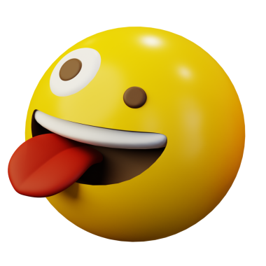 3D emoticon aptal yüz emojisi veya sarı top emoticon yaratıcı kullanıcı arayüzü web tasarımı sembolü
