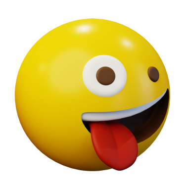 3D emoticon aptal yüz emojisi veya sarı top emoticon yaratıcı kullanıcı arayüzü web tasarımı sembolü
