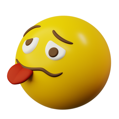 3D Duygu Simgesi Sarhoş mu yoksa Aptal Surat Sarı Toplu Duygu Simgesi mi?