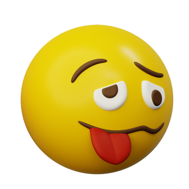 3D Duygu Simgesi Sarhoş mu yoksa Aptal Surat Sarı Toplu Duygu Simgesi mi?