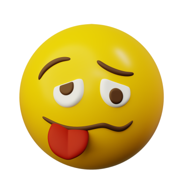 3D Duygu Simgesi Sarhoş mu yoksa Aptal Surat Sarı Toplu Duygu Simgesi mi?