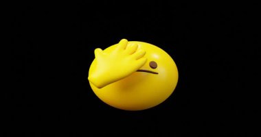 3d Duygusal Selam Yüzlü Sarı Toplu Duygu Simgesi veya Gülen Döngülü Animasyon