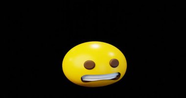 3d Duygusal Huysuzluk Yüzü Sararmış Topun Duygusal Döngüsü ya da Gülen Döngülü Animasyon