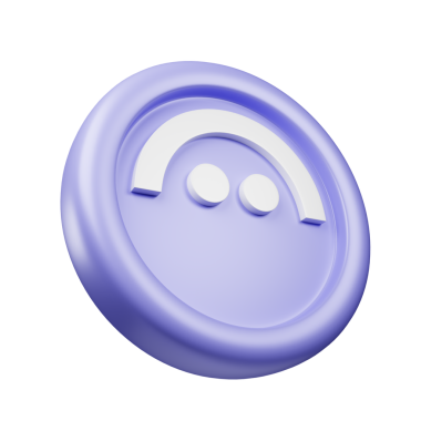 Mor Sikke 3d rendeleme kripto para çizim karikatür biçimi, engelleme zinciri veya kripto para birimi tasarımı teması