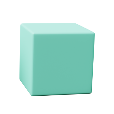 3d Küp Tosca Yeşil Renk, 3d geometri şekil nesnesinin gerçekçi canlandırması