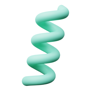 3d Spiral Tosca Yeşil Rengi, 3d geometri şekil nesnesinin gerçekçi canlandırması