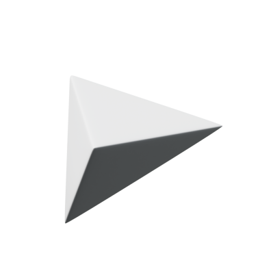 3d 3. Kenar Piramit Beyaz Rengi, 3d geometri şekil ögesinin soyut gerçekçi canlandırması