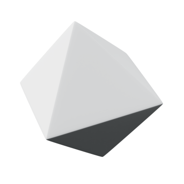 3d Sekizyüzlü Beyaz Renk, 3d geometri şekil ögesinin soyut gerçekçi canlandırması