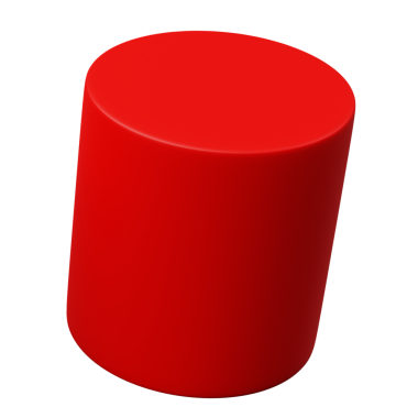 3d Silindir ya da Tüpün Kırmızı rengi, 3d geometri şekil ögesinin soyut gerçekçi canlandırması