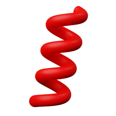 3d Sarmal Kırmızı Renk, 3d geometri şekil ögesinin soyut gerçekçi canlandırması