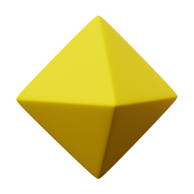 3d Sekizyüzlü Sarı Renk, 3d geometri şekil ögesinin soyut gerçekçi canlandırması