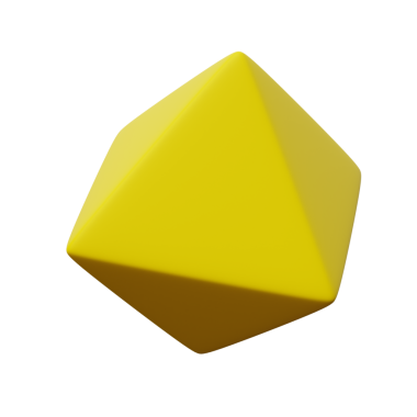 3d Sekizyüzlü Sarı Renk, 3d geometri şekil ögesinin soyut gerçekçi canlandırması