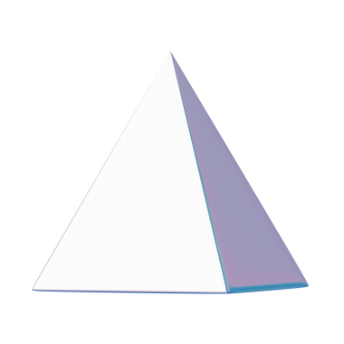 3d Geometri şekli 4 Taraflı Yanardöner Soyut Metalik Renk, gerçekçi biçimlendirme element tasarımı