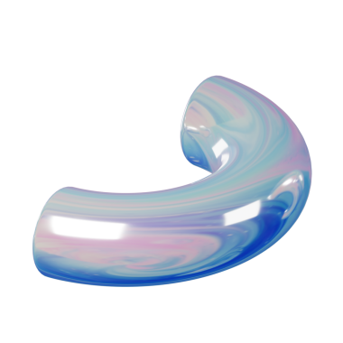 3d Geometri biçimi Yarım Torus veya Yarım Halka Yanardöner Soyut Metalik Renk, gerçekçi biçimlendirme element tasarımı